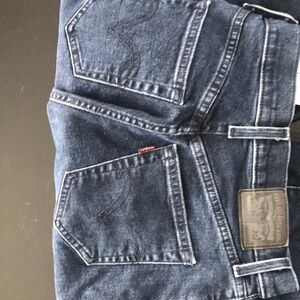 Levi's Men's Dark Blue Denim Jeans - Classic Back Pocket Style